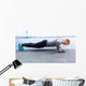 Young athlete is doing push ups Wall Mural