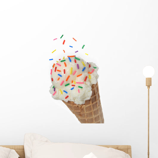 Vanilla Ice Cream Cone Wall Decal