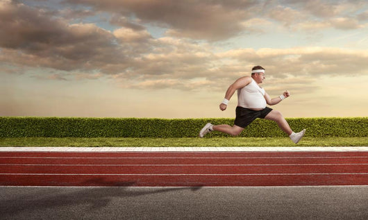 Funny Overweight Man Speeding Wall Decal