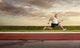 Funny Overweight Man Speeding Wall Decal