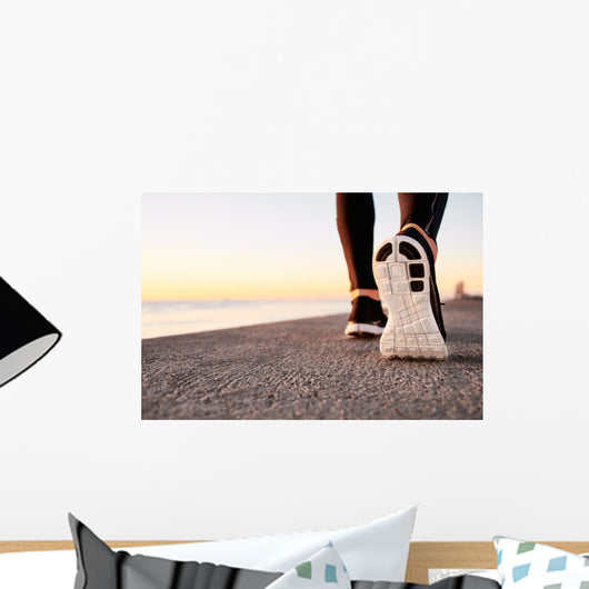Runner Man Feet Running Wall Decal