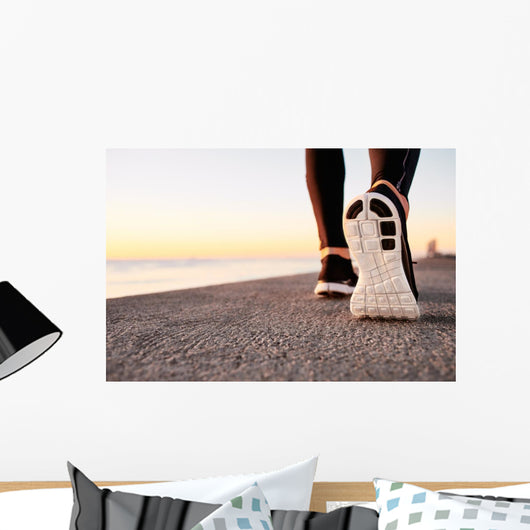 Runner Man Feet Running Wall Decal