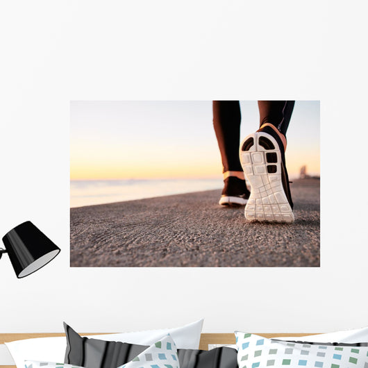 Runner Man Feet Running Wall Decal