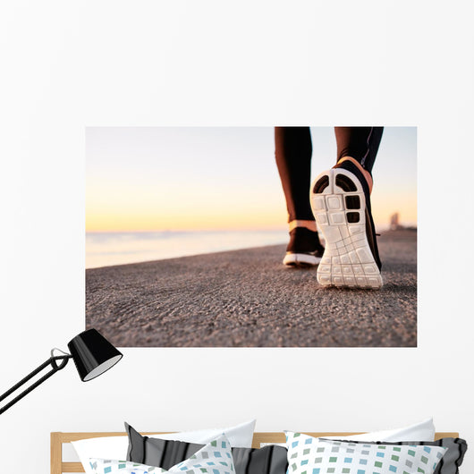 Runner Man Feet Running Wall Decal