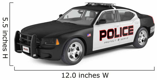 Sporty Police Car Wall Decal