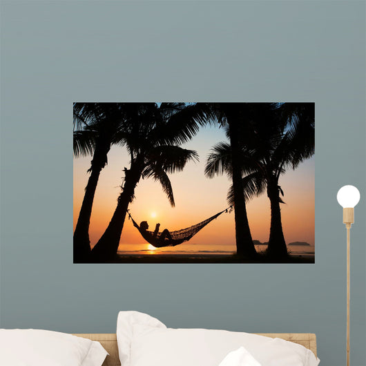 Woman Hammock Beach Wall Decal
