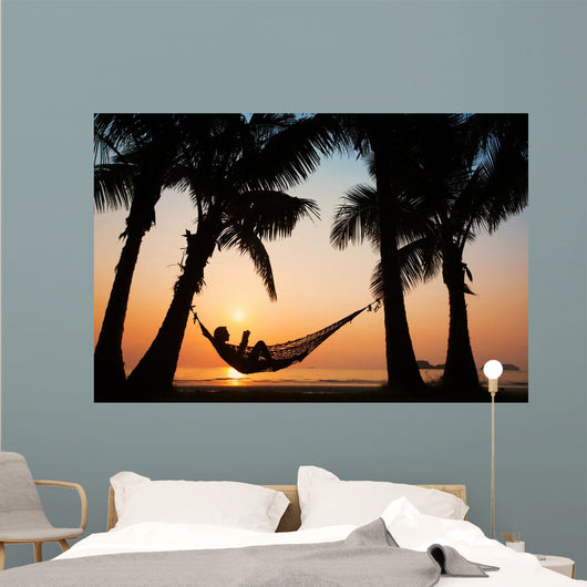 Woman Hammock Beach Wall Decal