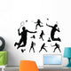 Badminton Player Silhouette Wall Stickers Wall Decal