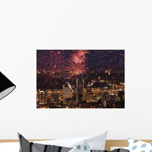 Portland Oregon USA Fireworks Wall Decal