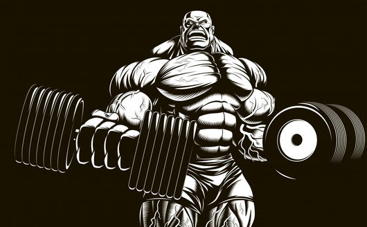 Bodybuilder with Dumbbell Wall Decal
