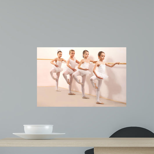 Group Four Little Ballerinas Wall Decal