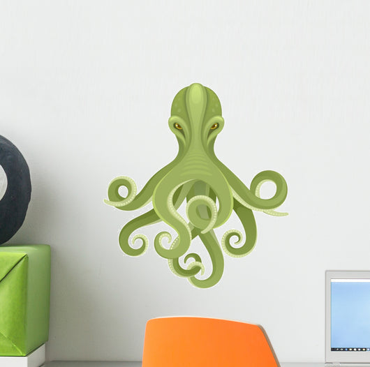 Green Octopus Wall Decal