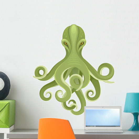 Green Octopus Wall Decal