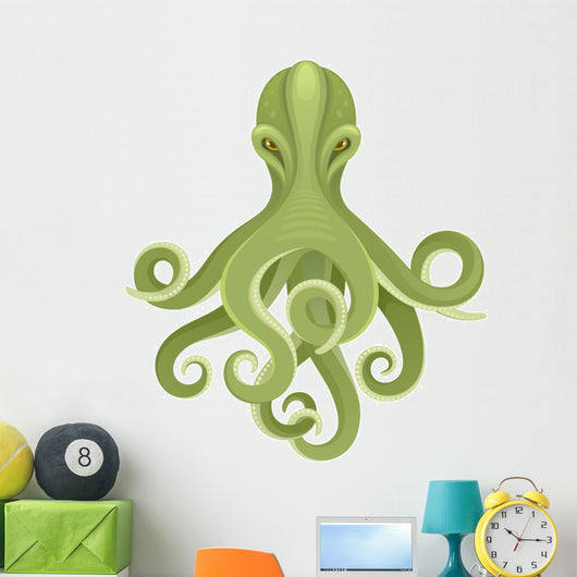 Green Octopus Wall Decal