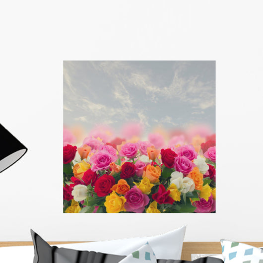 Bouquet Fresh Roses Wall Decal