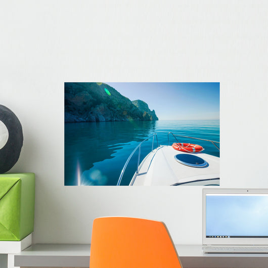 Private Boat Floats near Wall Decal