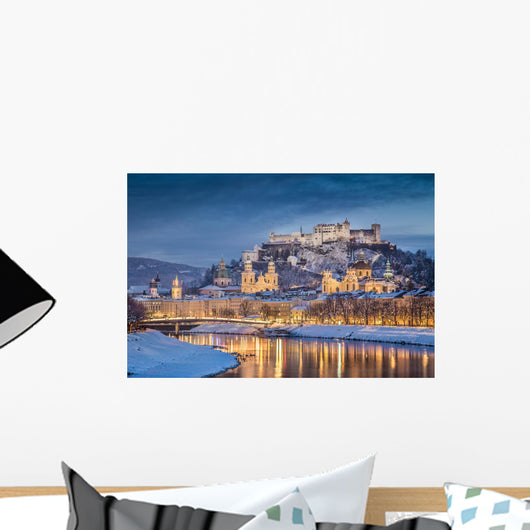 Historic City Salzburg Winter Wall Decal