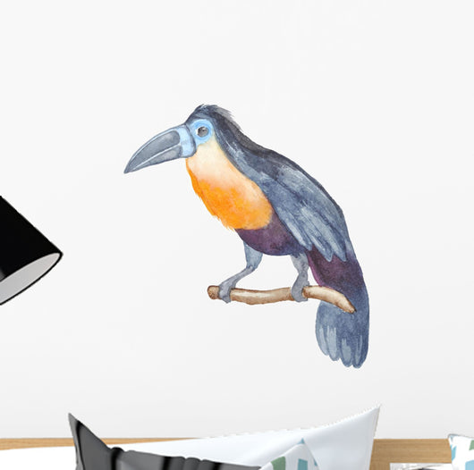 Watercolor Tropical Bird Wall Decal