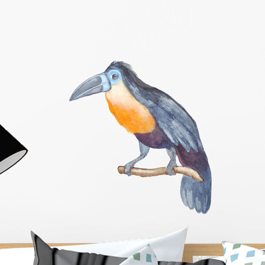 Watercolor Tropical Bird Wall Decal