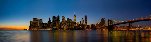 New York Skyline Sunset Wall Decal Panoramic Wall Decal