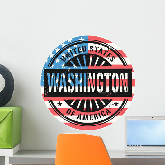 Grunge Stamp with Text Wall Decal