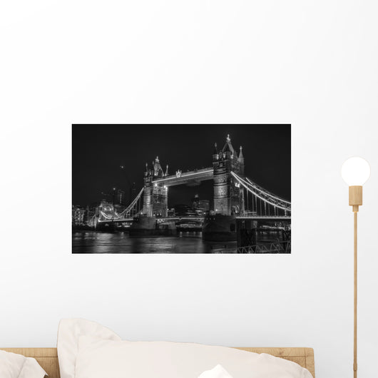 London Tower Bridge Monochrome Wall Decal