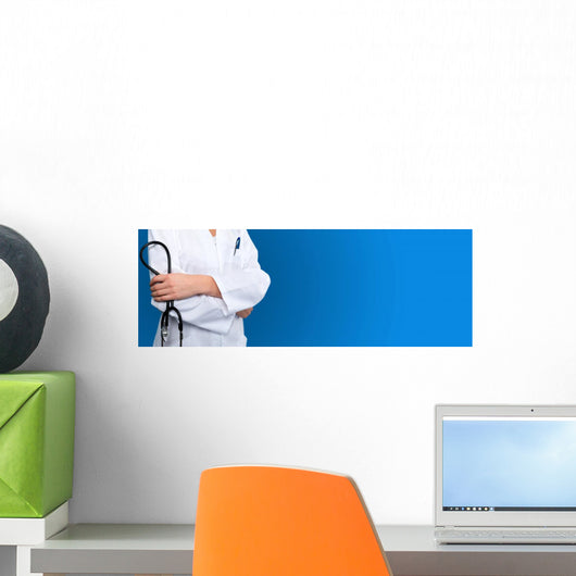 Blue Doctor with Stethoscope Wall Decal