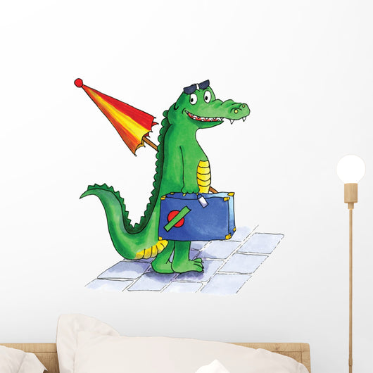 Crocodile Suitcase Wall Decal