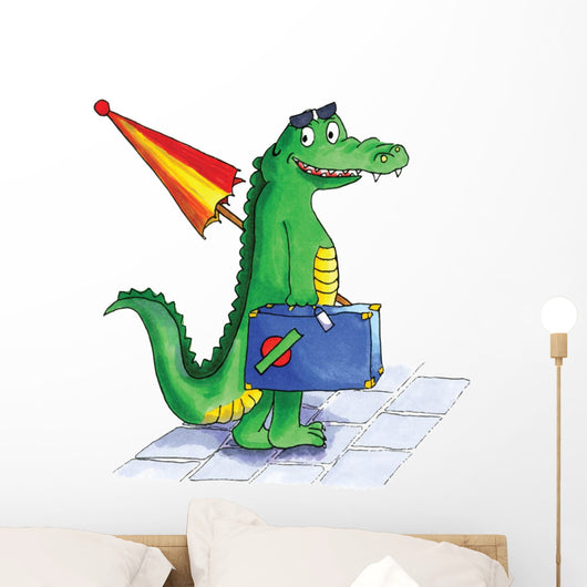 Crocodile Suitcase Wall Decal