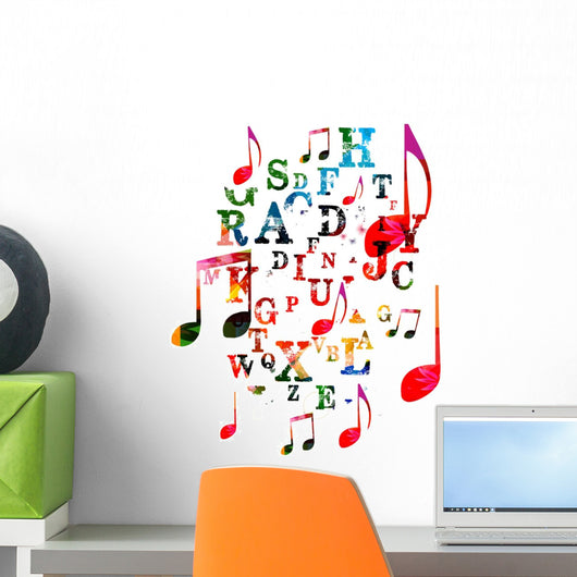 Creative Music Design Wall Decal