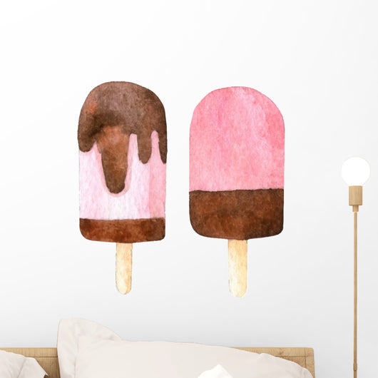 Ice cream watercolor illustration