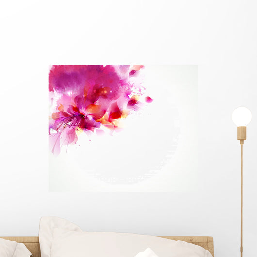 Abstract with Flower and Wall Decal