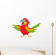 happy macaw bird cartoon Wall Decal