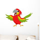 happy macaw bird cartoon Wall Decal