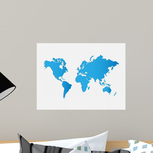 World Map Illustration Wall Decal