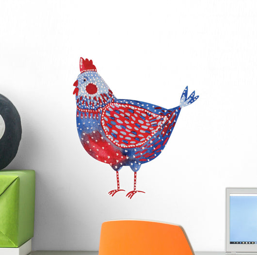 Watercolor Chicken Wall Decal