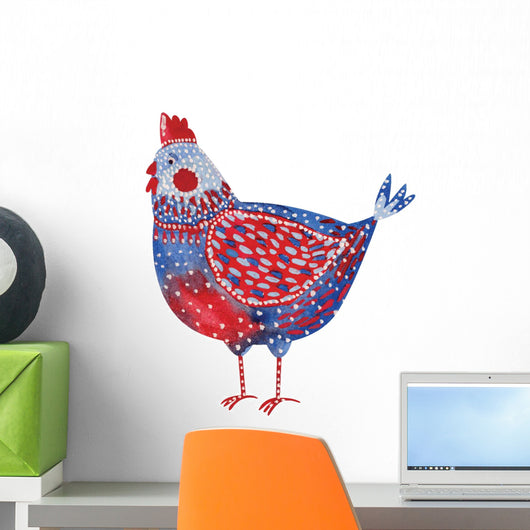 Watercolor Chicken Wall Decal