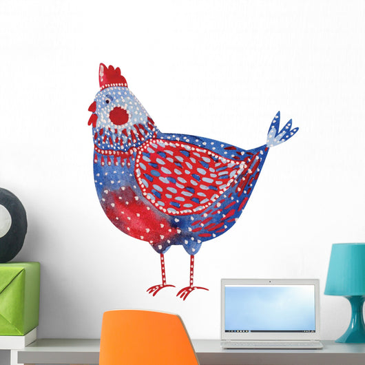 Watercolor Chicken Wall Decal