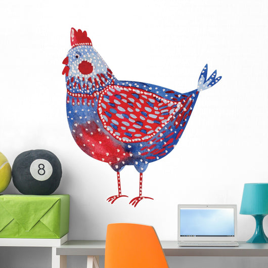 Watercolor Chicken Wall Decal