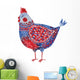 Watercolor Chicken Wall Decal