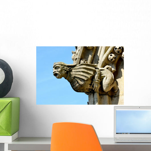 Stone Gargoyle Church Spire Wall Decal