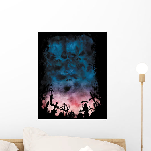 Horror Skulls and Cemetery Wall Decal