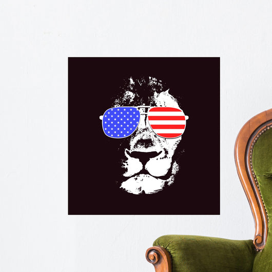 Lion head. Vector background. Poster Wall Mural