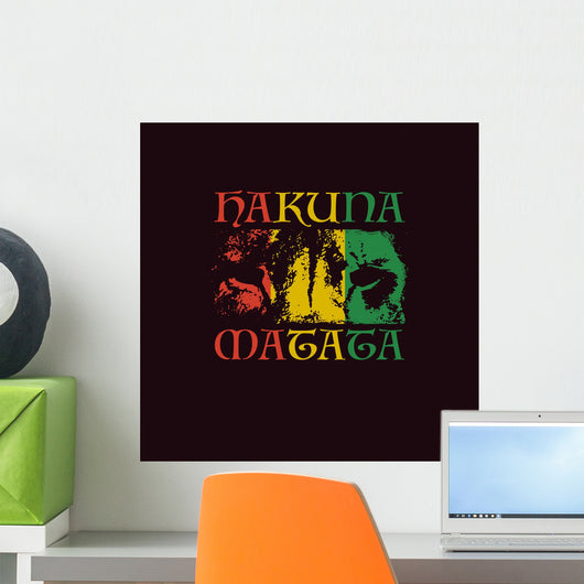 Lion head. Vector background. Poster Wall Mural