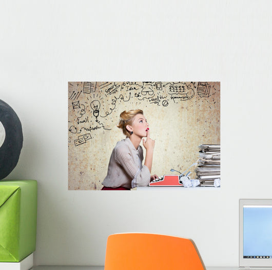 Author Old School Writer Wall Decal