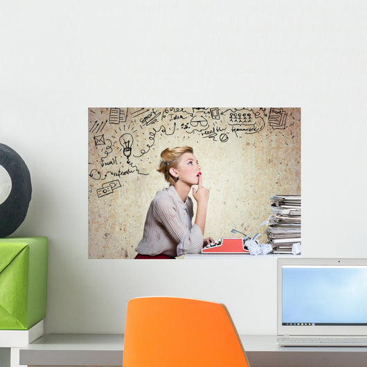 Author Old School Writer Wall Decal