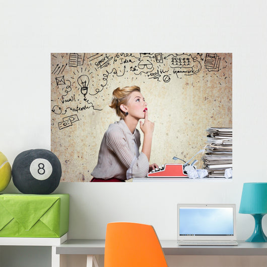 Author Old School Writer Wall Decal