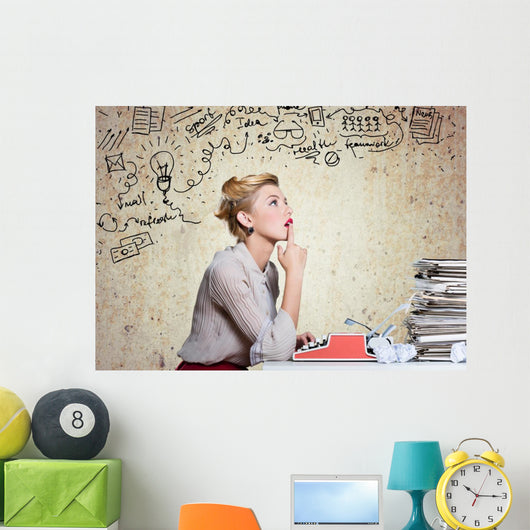 Author Old School Writer Wall Decal