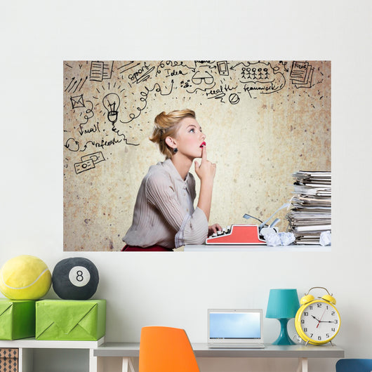 Author Old School Writer Wall Decal