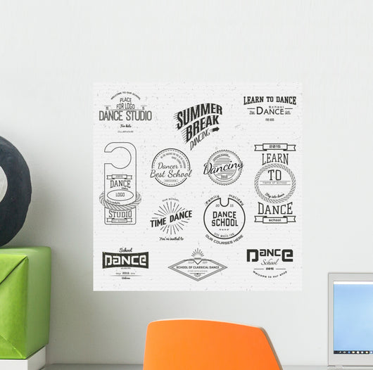School Dance Badges Logos Wall Decal